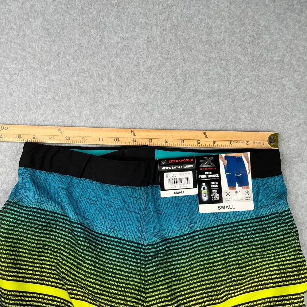 ZeroXposur Swim Trunks Mens Small Stretch Striped Board Shorts Bathing Suit Mens